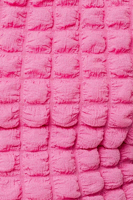 Candice Textured Tank Top- Pink