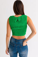 Candice Textured Tank Top- Green