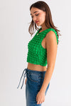 Candice Textured Tank Top- Green