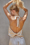 Silky Dreams Cowl Neck Halter Top