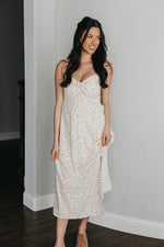 Claire Twist Front Slit Midi Dress