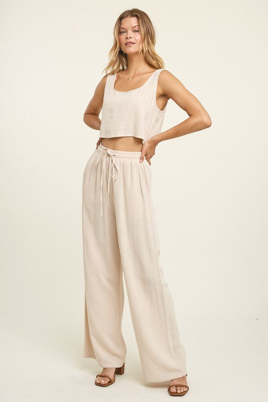 Bay Breeze Linen Drawstring Pants