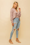 Carol Collared Leo Blouse