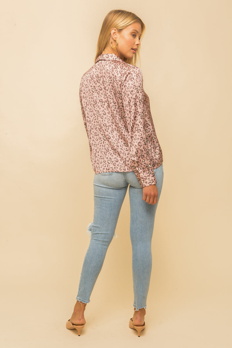 Carol Collared Leo Blouse