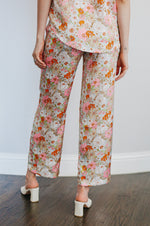 Pallas Floral Satin Pocketed Pants