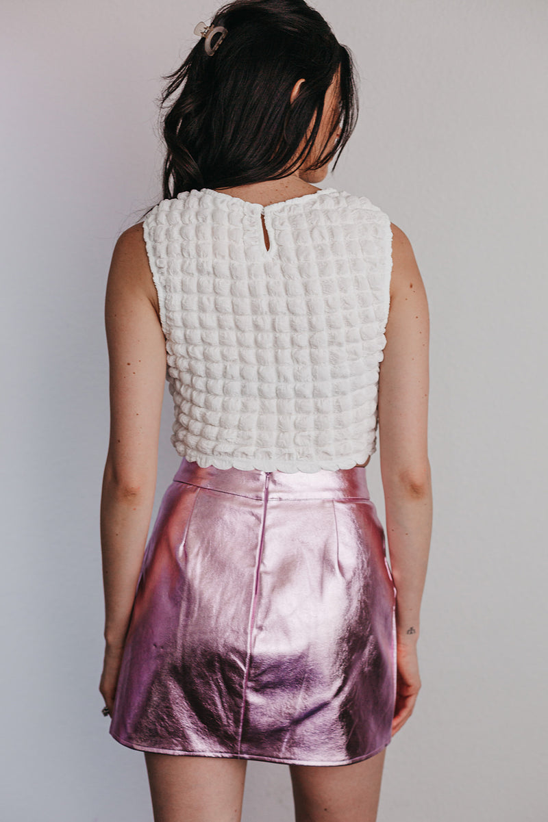 Slay Queen Faux Leather Mini Skirt