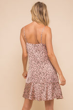 Carol Leopard Satin Dress