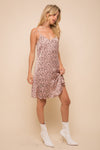 Carol Leopard Satin Dress