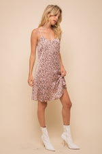 Carol Leopard Satin Dress