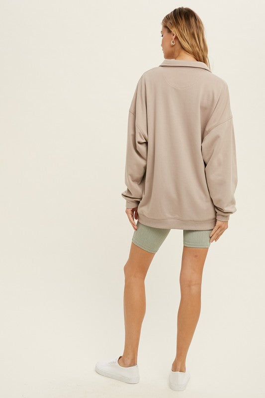 Bonfires Fleece Pocketed Pullover Sweater