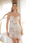 Wes Floral Pom Pom Mini Dress