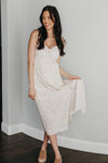 Claire Twist Front Slit Midi Dress
