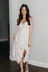 Claire Twist Front Slit Midi Dress