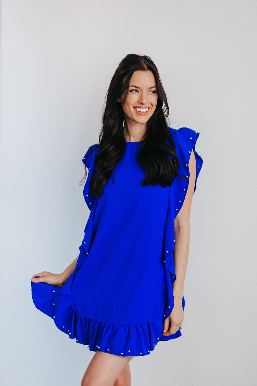 Studded clearance ruffle dress