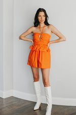 Jessamyn Halter Neck Peplum Romper