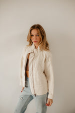Timber Cotton Blend Pocketed Quilted Jacket - Cream