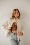 Timber Cotton Blend Pocketed Quilted Jacket - Cream