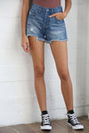 Dean High Rise Distressed Denim Shorts