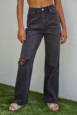 Rayvn High Rise Distressed Denim Jeans