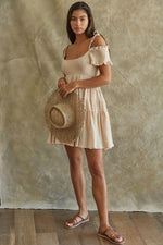 Gianna Smocked Ruffle Tiered Mini Dress