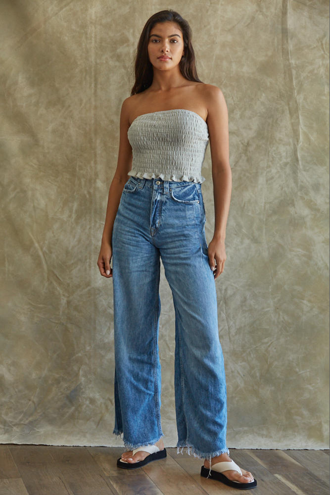 Teri Cotton Smocked Tube Top