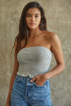 Teri Cotton Smocked Tube Top