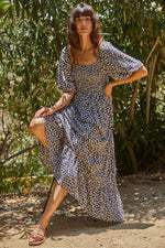 Alma Smocked Floral Maxi Dress