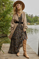 Talula Floral Tiered Chiffon Maxi Dress