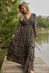 Talula Floral Tiered Chiffon Maxi Dress