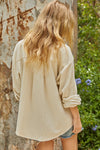 Camfield Corduroy Button Down Shacket- Cream