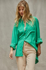 Good Luck Button Down Top