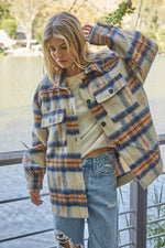 Bridgette Plaid Button Down Jacket