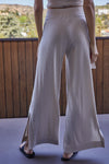 Elliana Wide Leg Ribbed Knit Pants