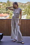 Elliana Wide Leg Ribbed Knit Pants