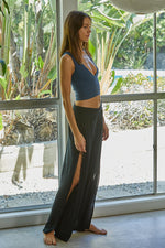 Jolie Ribbed Seamless Crop Top - Marine