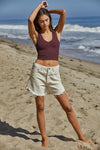 Weekender Seamless  Crop Tank - Cassis