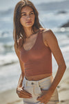 Weekender Seamless  Crop Tank - Gingerbread