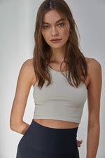 Tammy Ribbed Racerback Brami - Chalk