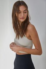 Tammy Ribbed Racerback Brami - Chalk