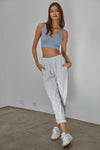 Olivia Henley Seamless Crop Tank - Chambray