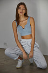 Olivia Henley Seamless Crop Tank - Chambray