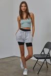Sydney Ribbed Seamless Crop Tank - Dusty Mint
