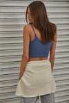 Sydney Ribbed Seamless Crop Tank - Steel Blue