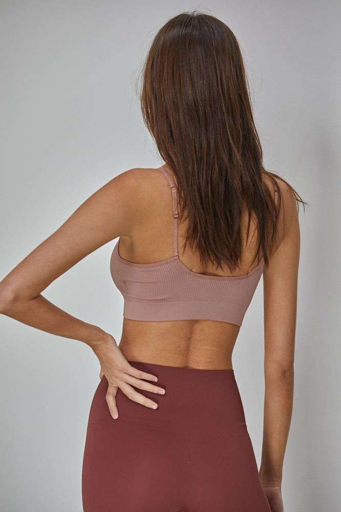 Keep In Control Padded Bralette - Mauve