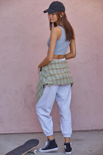 Headstart Seamless Textured Crop Top- Sky Blue