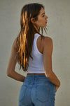 Headstart Seamless Textured Crop Top- White