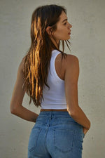 Headstart Seamless Textured Crop Top- White