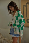 Check Me Out Cardigan - Kelly Green