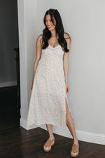 Claire Twist Front Slit Midi Dress