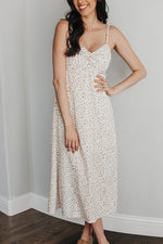 Claire Twist Front Slit Midi Dress